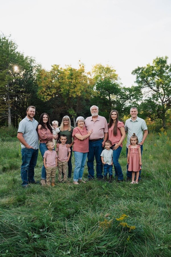 Blush and Sage Green Family Outfits