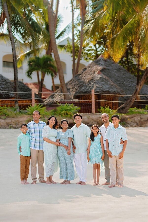 Light Blue and White Beach Family Outfits