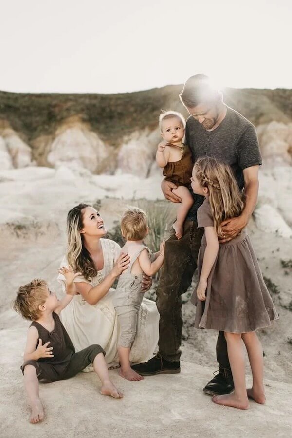 Earthy Neutral Tones Family Outfits