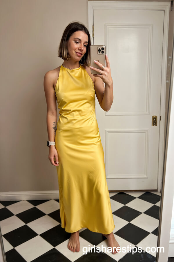 Vibrant Yellow Maxi Dress Elegance