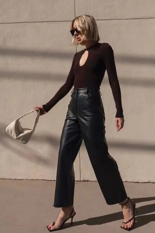 leather pants outfits