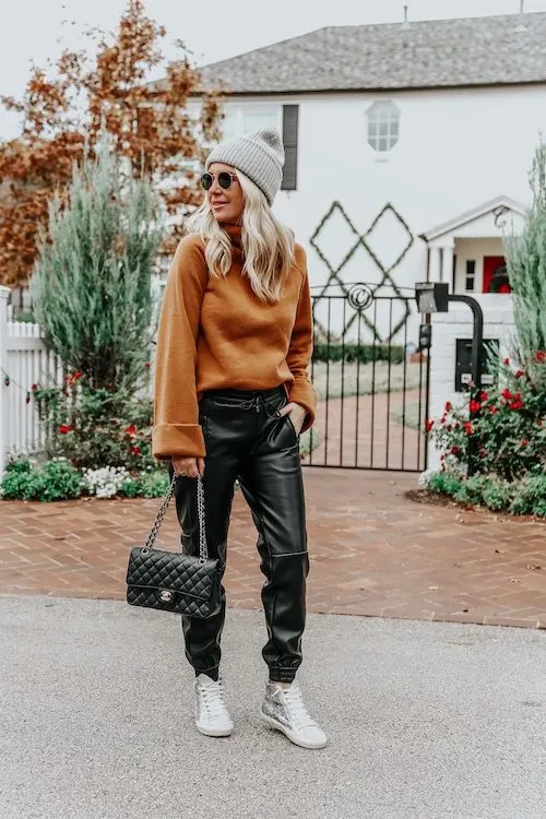 How to Wear Leather Pants  Straight A Style