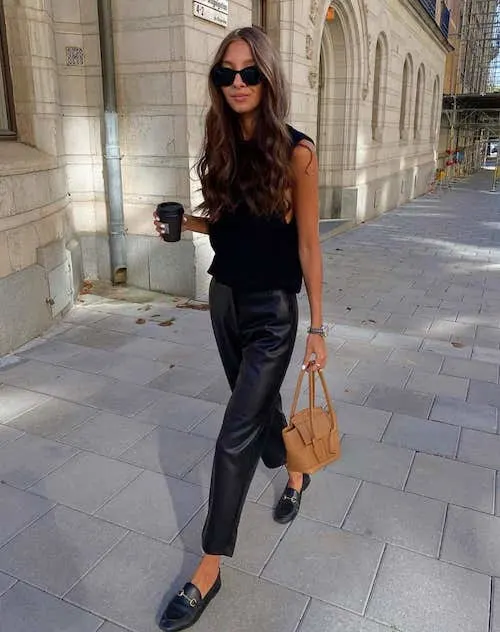 leather pants outfits