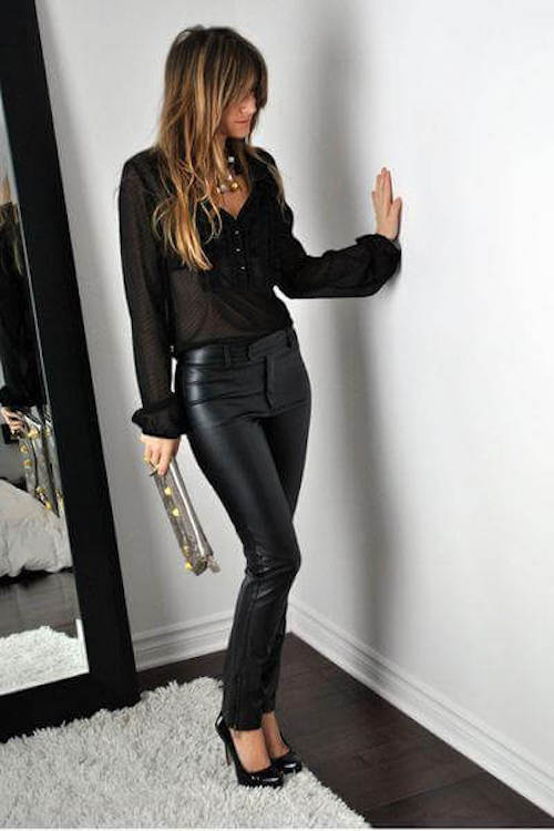 leather pants outfits