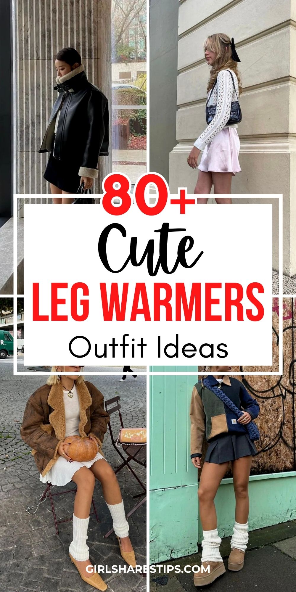 leg warmers outfit ideas collage