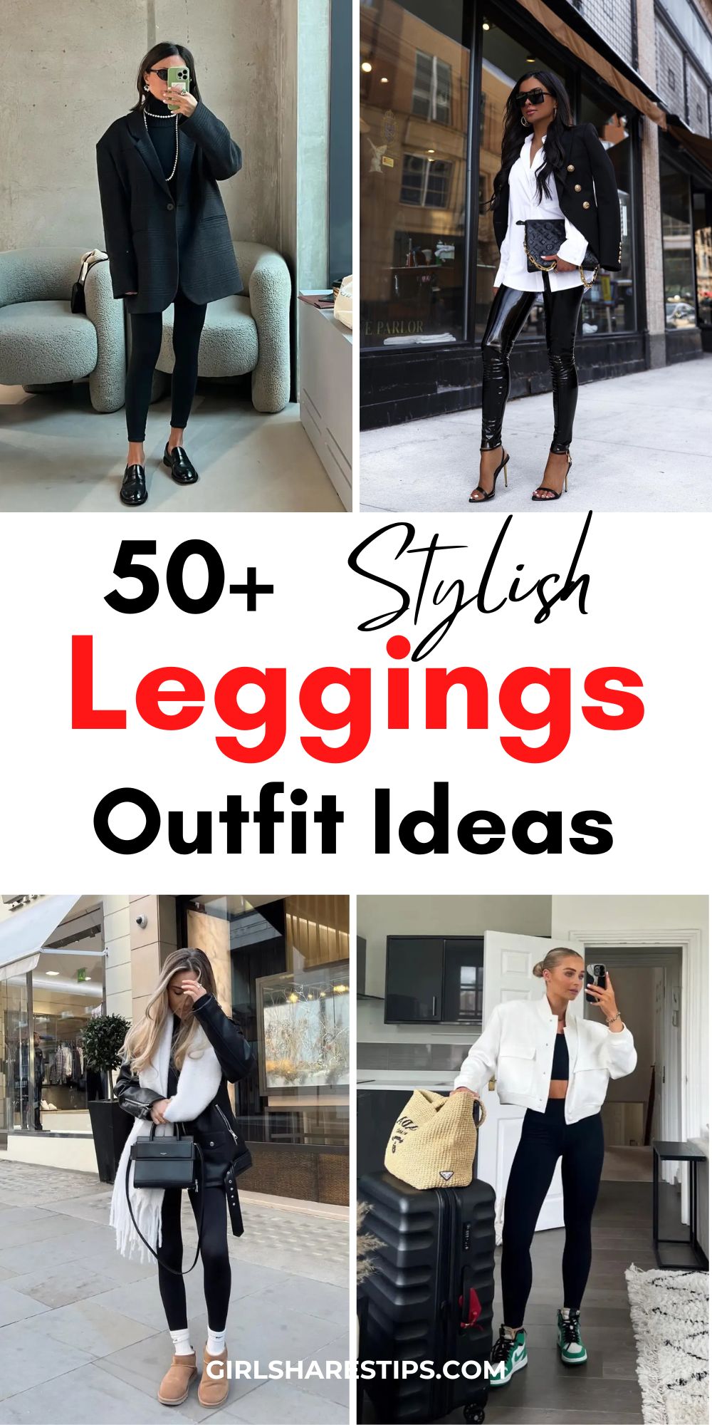 leggings outfit ideas collage