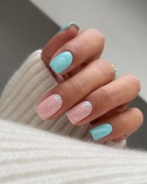 light blue nail designs baby blue nail designs