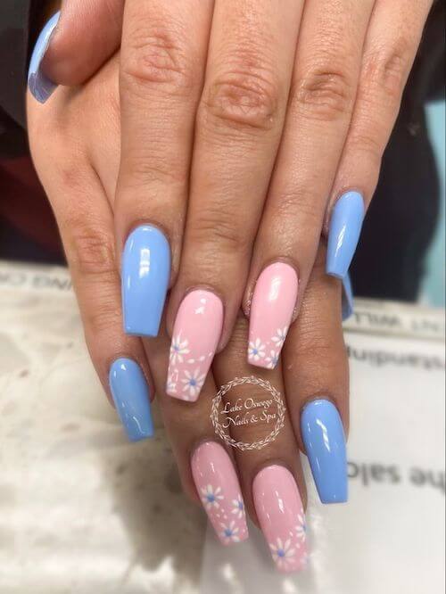 light blue nail designs baby blue nail designs