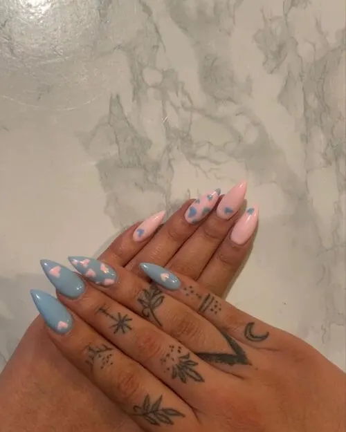 light blue nail designs baby blue nail designs