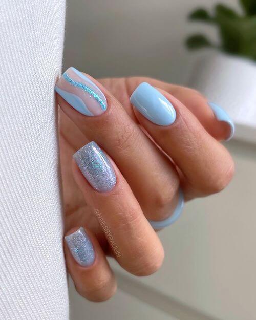 light blue nail designs baby blue nail designs