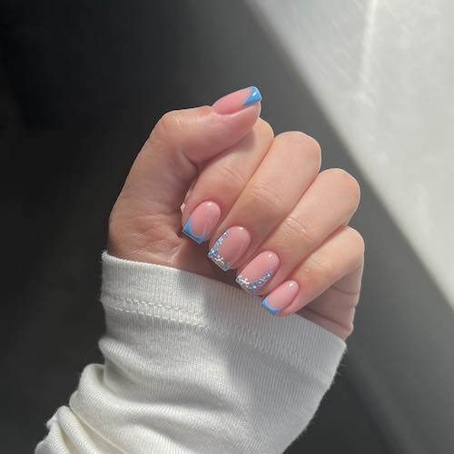 light blue nail designs baby blue nail designs