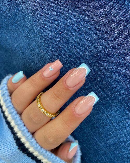 light blue nail designs baby blue nail designs