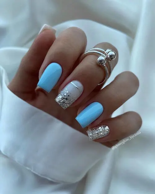 light blue nail designs baby blue nail designs