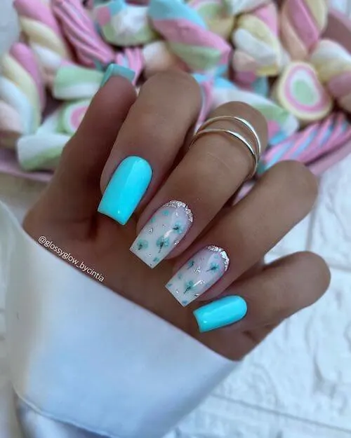 light blue nail designs baby blue nail designs