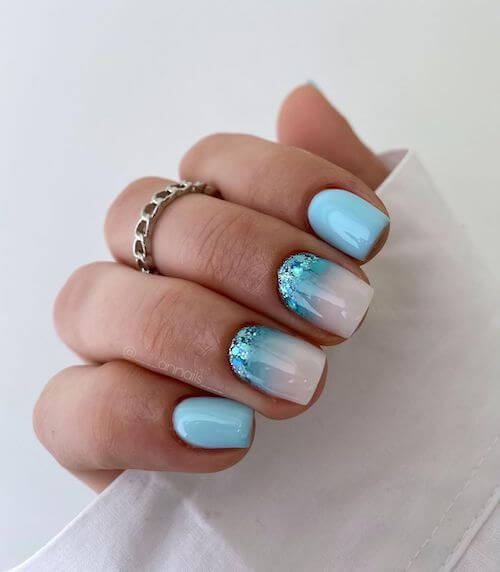 light blue nail designs baby blue nail designs