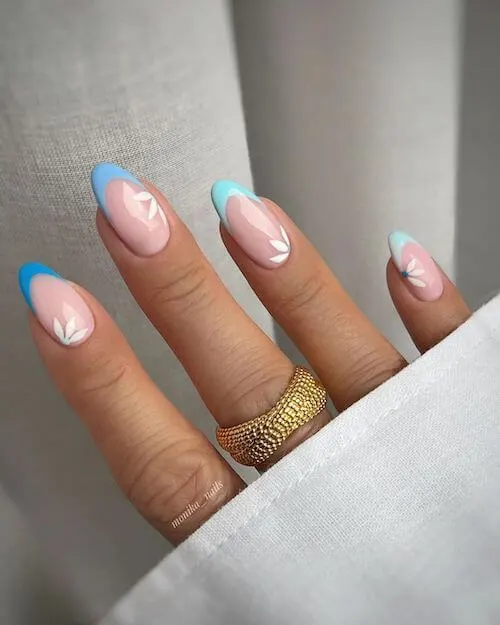 light blue nail designs baby blue nail designs