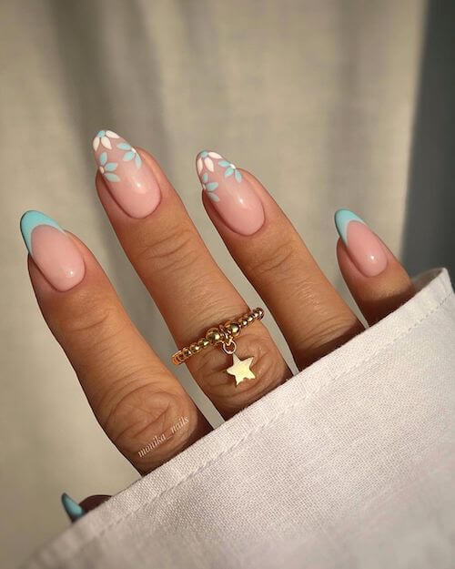 light blue nail designs baby blue nail designs