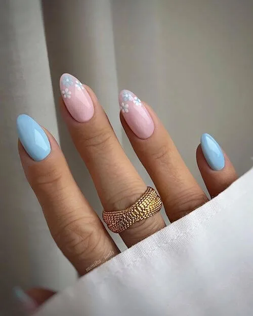 light blue nail designs baby blue nail designs