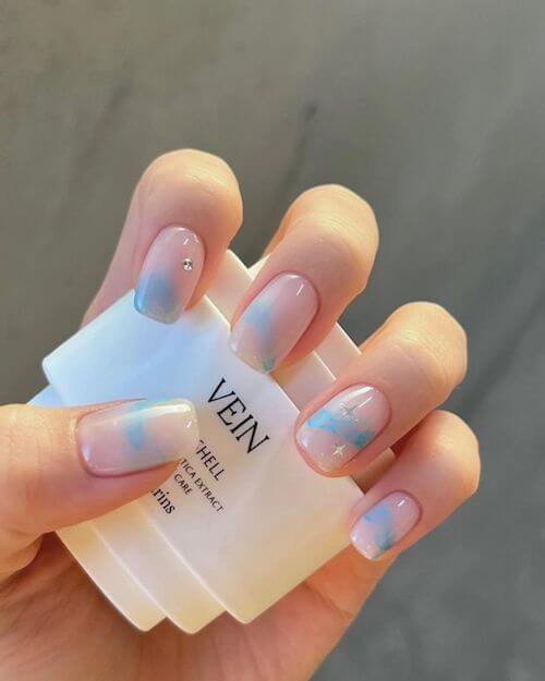 light blue nail designs baby blue nail designs