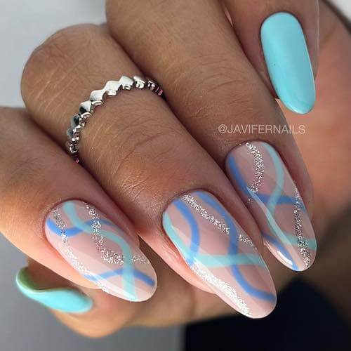 light blue nail designs baby blue nail designs