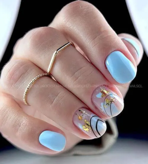 light blue nail designs baby blue nail designs