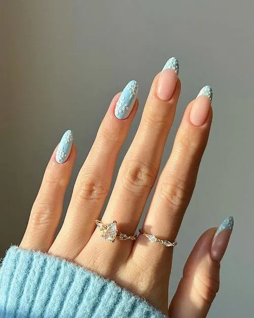 light blue nail designs baby blue nail designs