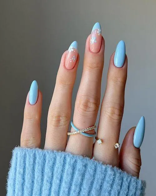 light blue nail designs baby blue nail designs