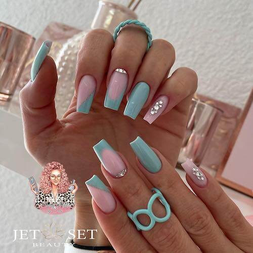 light blue nail designs baby blue nail designs