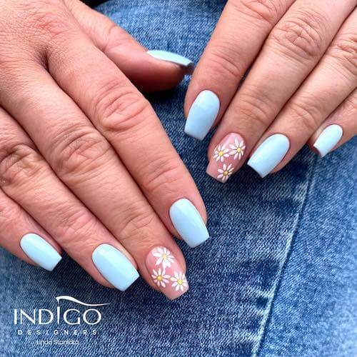 light blue nail designs baby blue nail designs