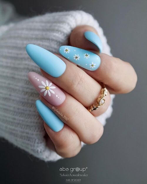 light blue nail designs baby blue nail designs