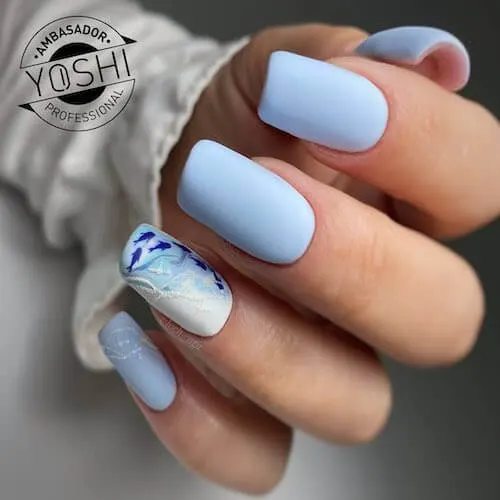 light blue nail designs baby blue nail designs