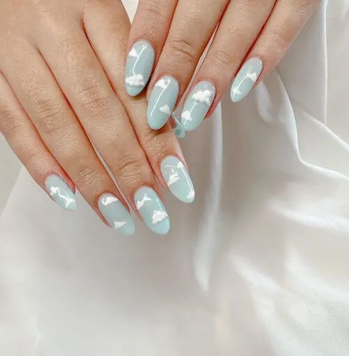 light blue nail designs baby blue nail designs