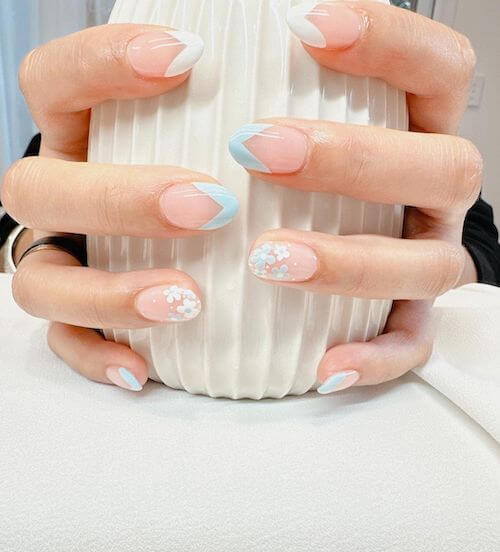 light blue nail designs baby blue nail designs