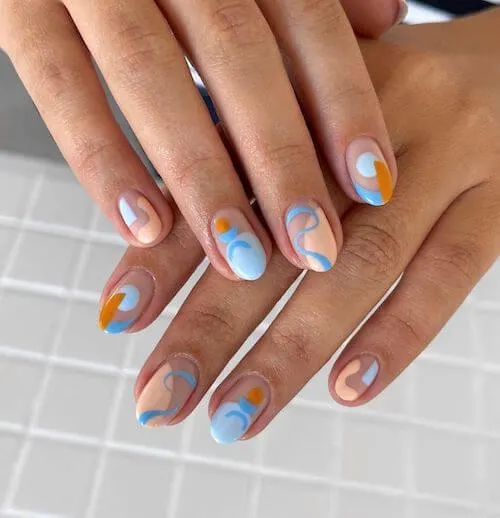 light blue nail designs baby blue nail designs