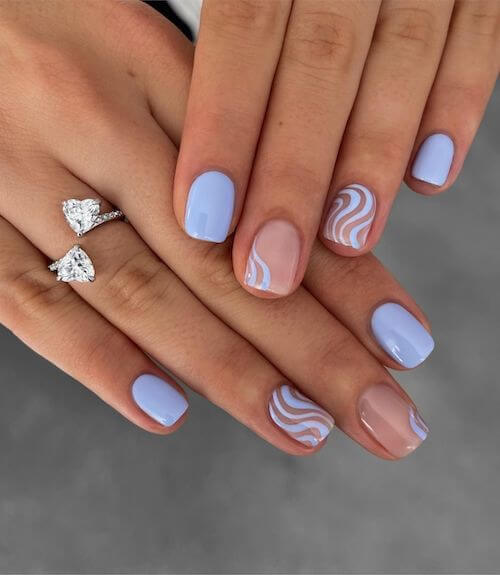 light blue nail designs baby blue nail designs