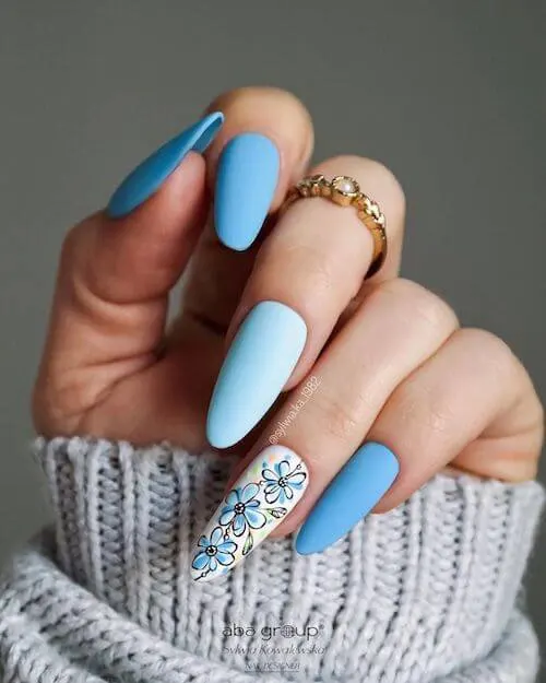 light blue nail designs baby blue nail designs