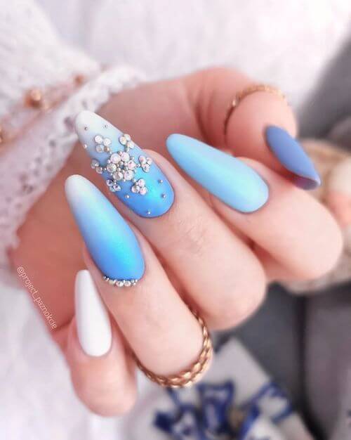 light blue nail designs baby blue nail designs