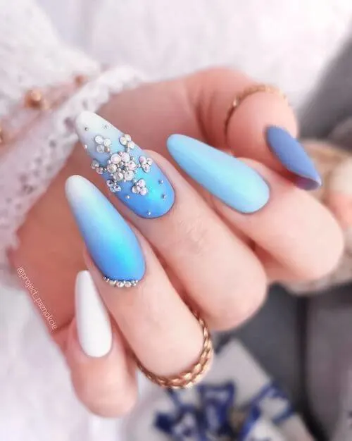 light blue nail designs baby blue nail designs