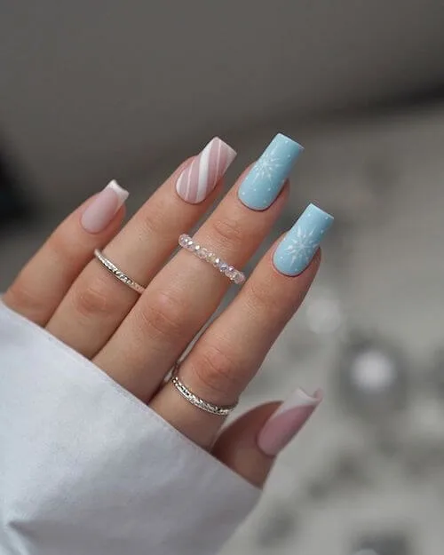 light blue nail designs baby blue nail designs