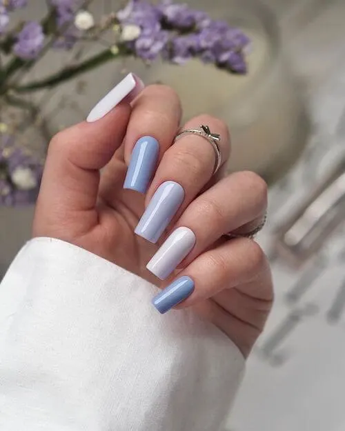 light blue nail designs baby blue nail designs