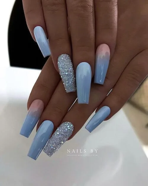 light blue nail designs baby blue nail designs