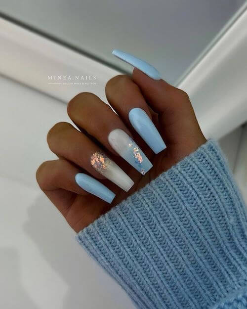 light blue nail designs baby blue nail designs