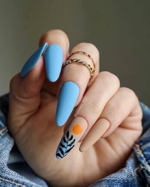 light blue nail designs baby blue nail designs