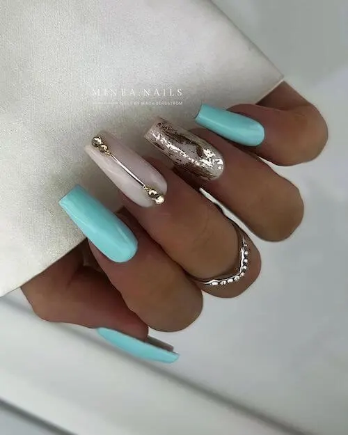 light blue nail designs baby blue nail designs