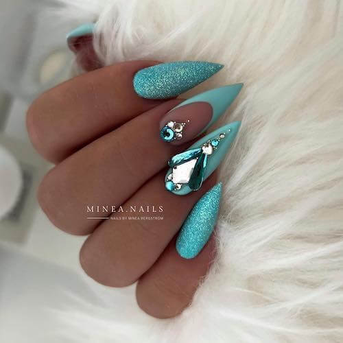 light blue nail designs baby blue nail designs