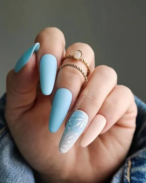 light blue nail designs baby blue nail designs