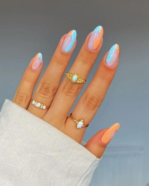 light blue nail designs baby blue nail designs