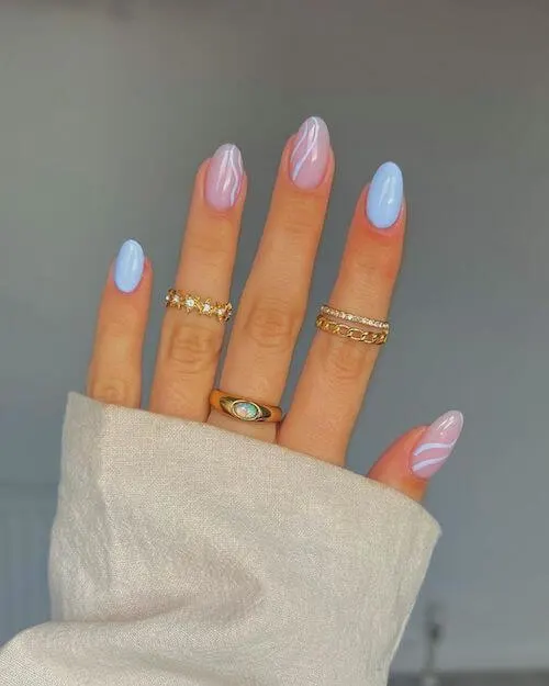 light blue nail designs baby blue nail designs