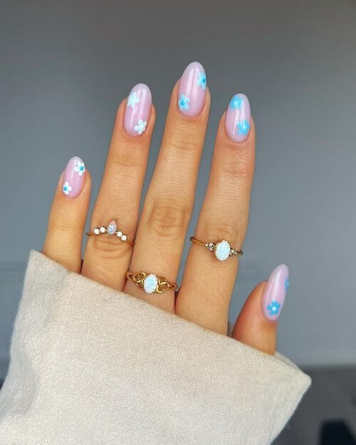 light blue nail designs baby blue nail designs