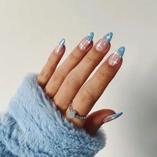 light blue nail designs baby blue nail designs